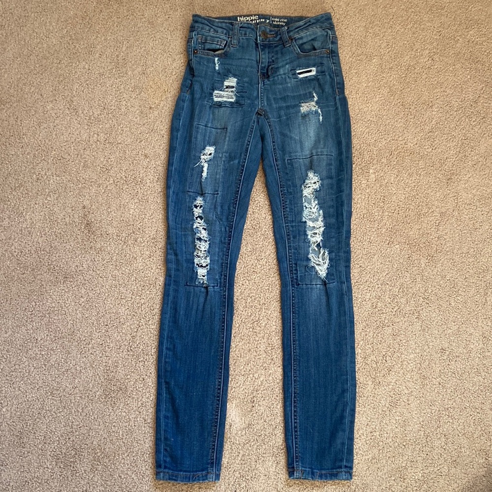 Hippie Laundry Jeans Mid Rise Skinny Size 6